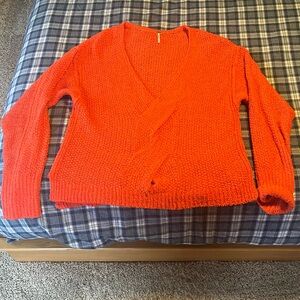 Free people sweater size L, orange